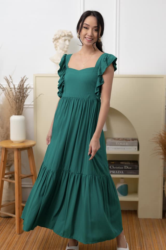 Rosette Maxi Dress (Plain)