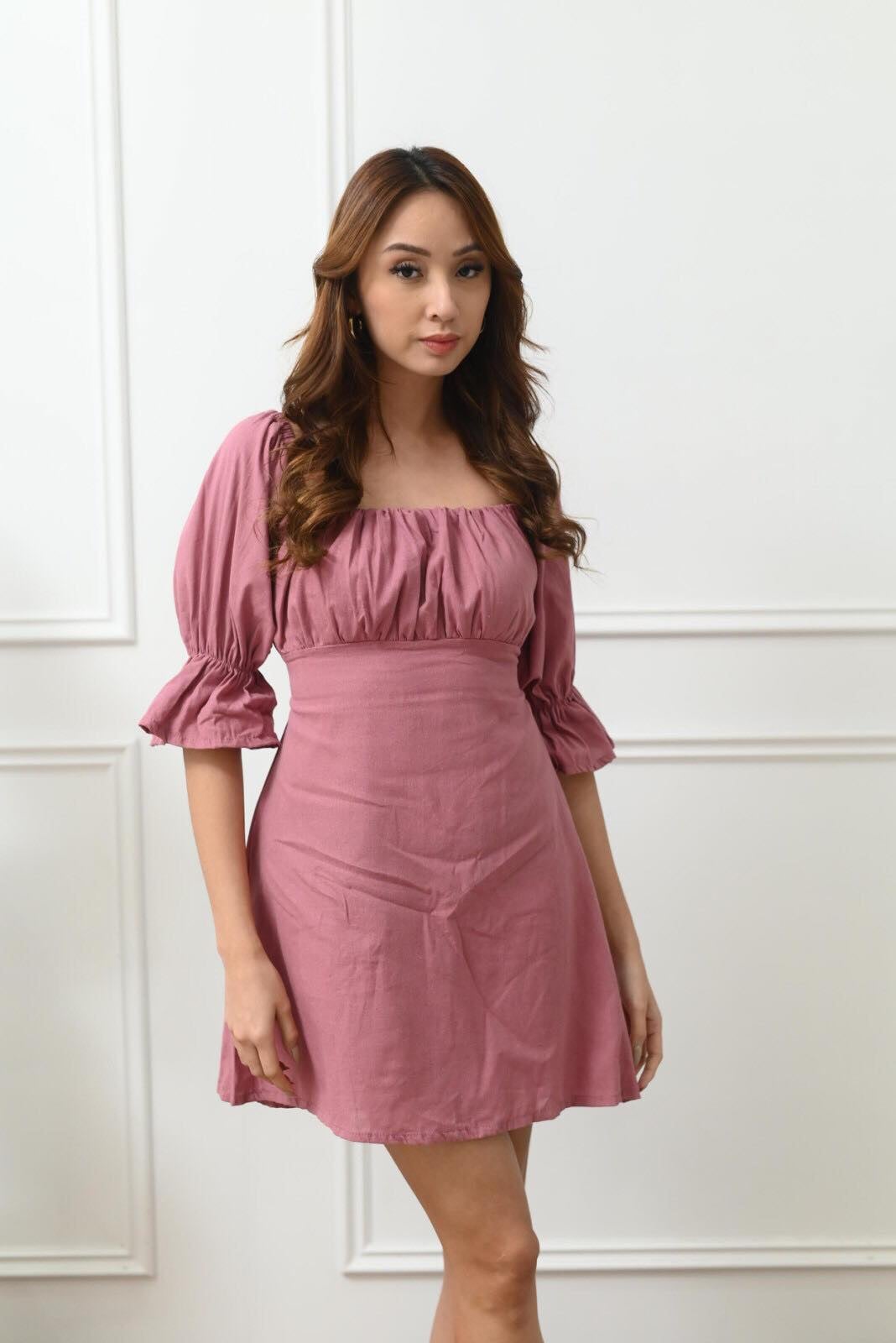 Athena Plain Mini Dress