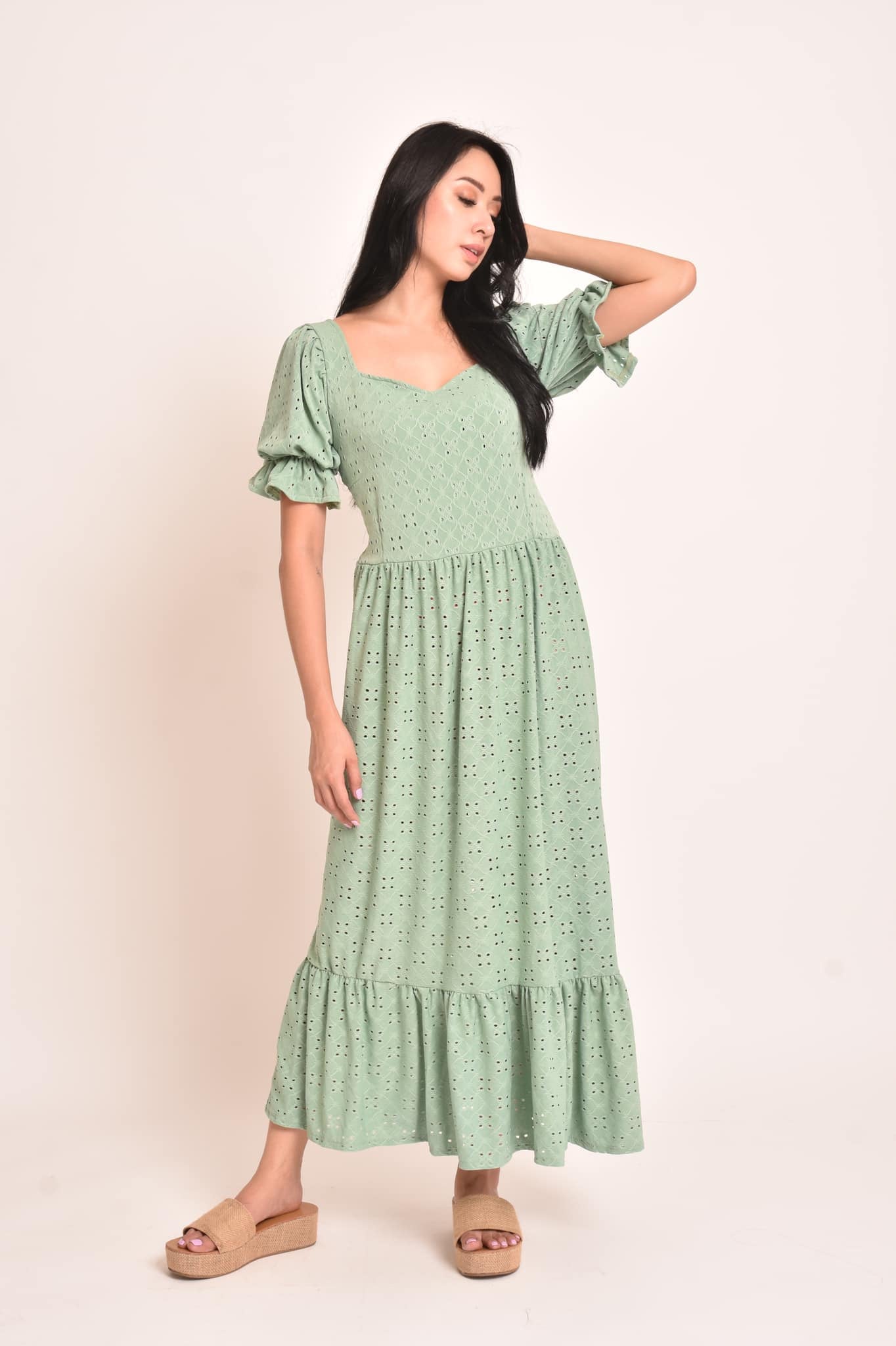 Sabrina Eyelet Maxi Dress