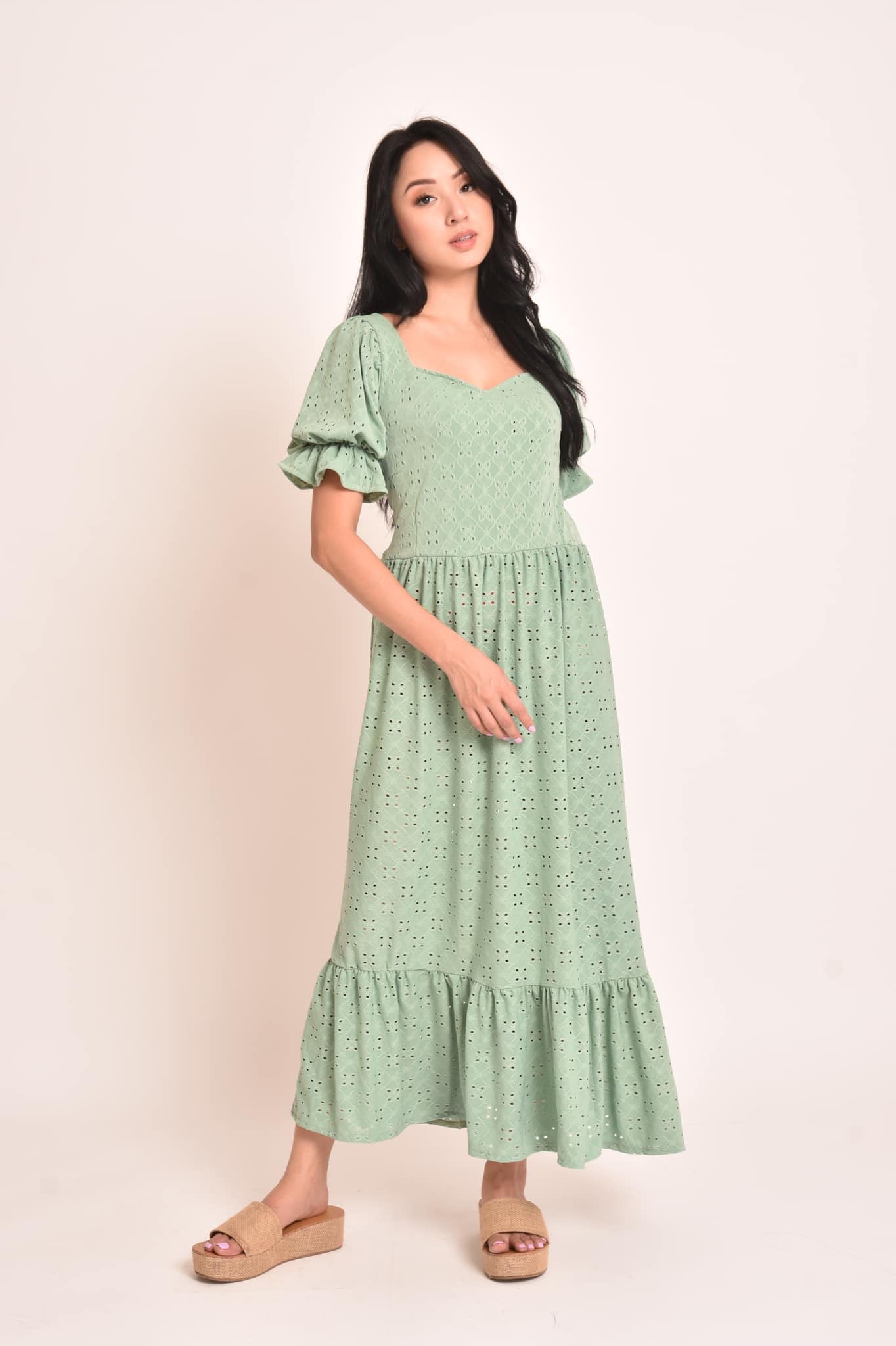 Sabrina Eyelet Maxi Dress