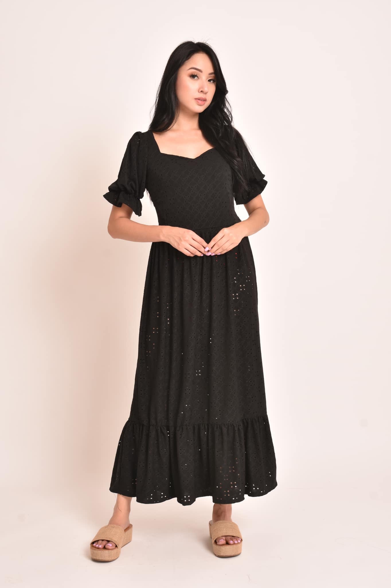 Sabrina Eyelet Maxi Dress