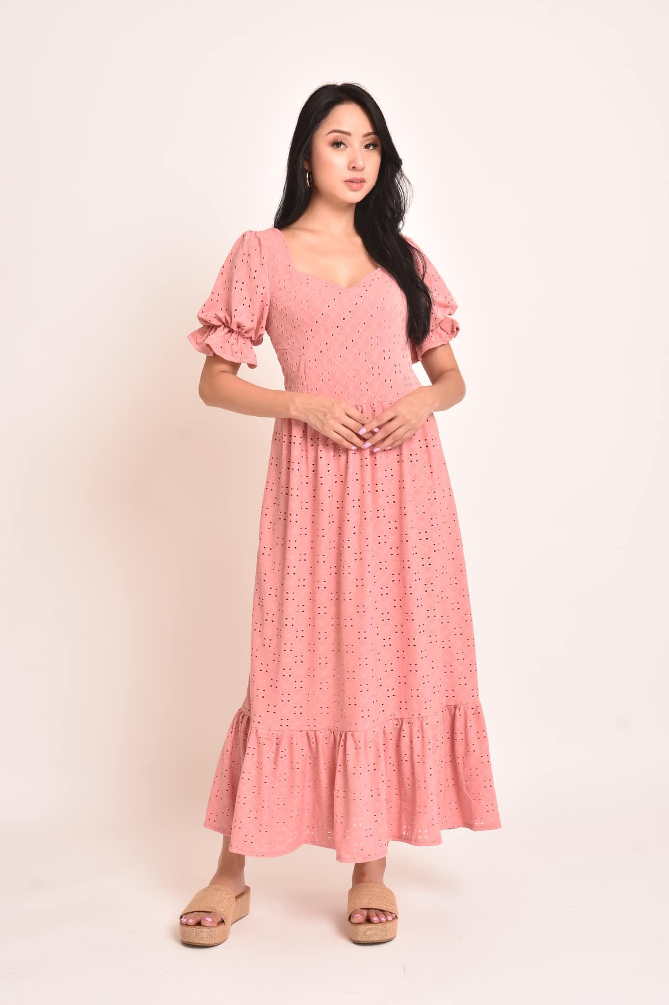 Sabrina Eyelet Maxi Dress