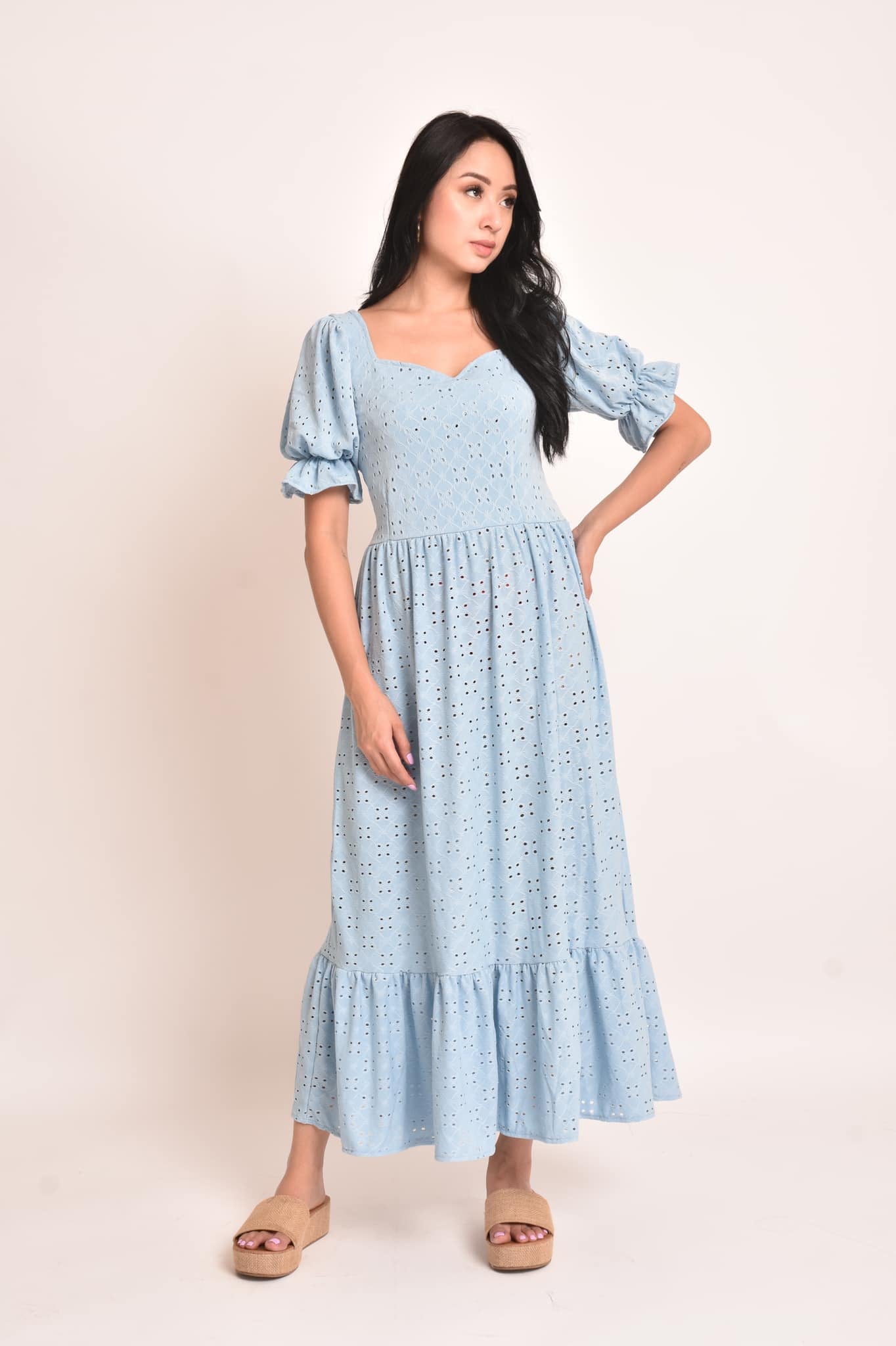 Sabrina Eyelet Maxi Dress