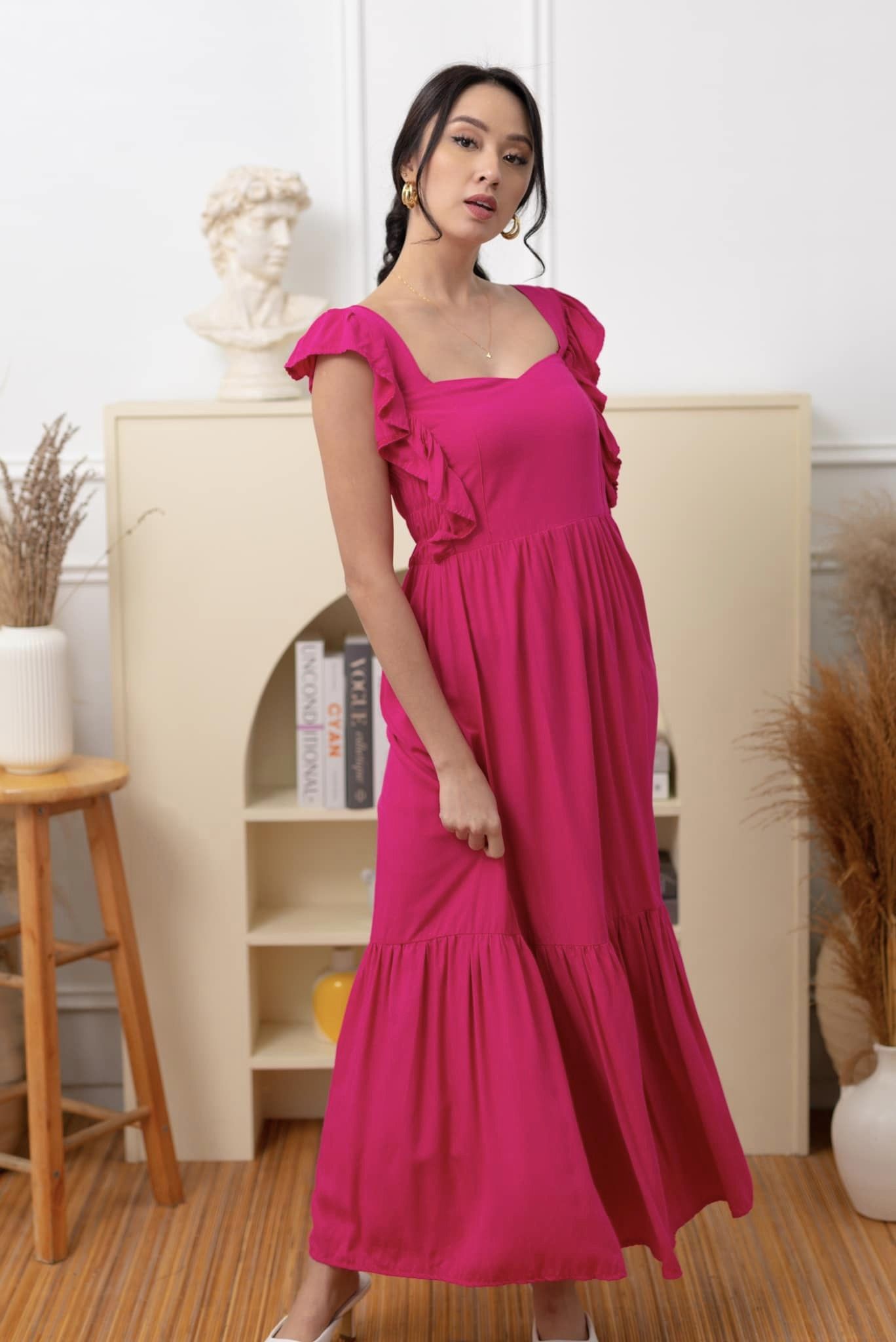 Rosette Maxi Dress (Plain)