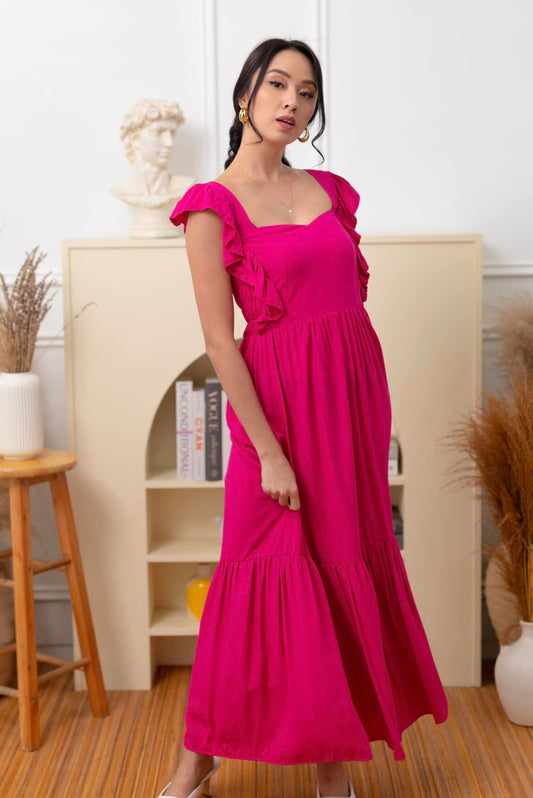 Rosette Maxi Dress (Plain)