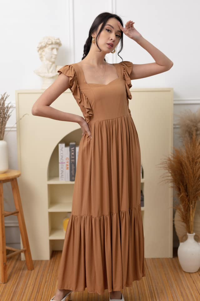 Rosette Maxi Dress (Plain)