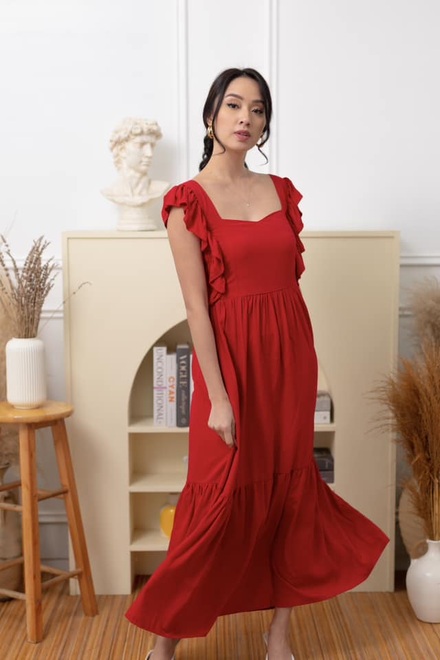 Rosette Maxi Dress (Plain)