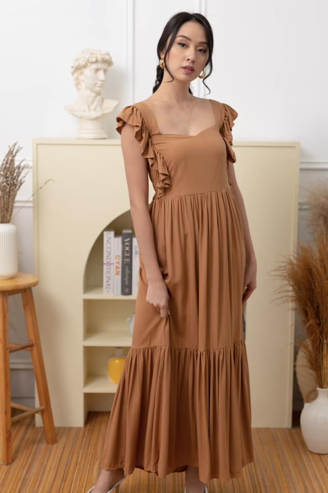 Rosette Maxi Dress (Plain)