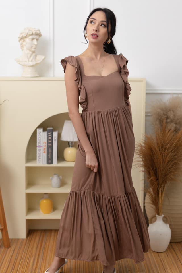 Rosette Maxi Dress (Plain)