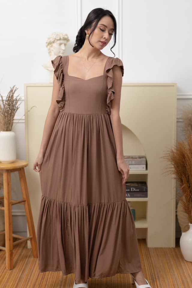 Rosette Maxi Dress (Plain)