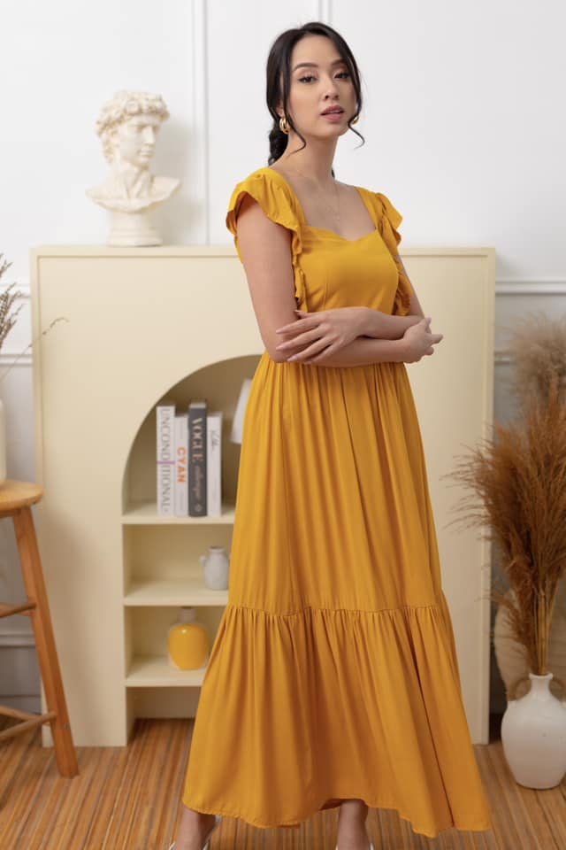 Rosette Maxi Dress (Plain)