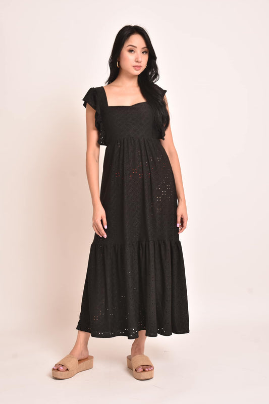 Rose Eyelet Maxi Dress